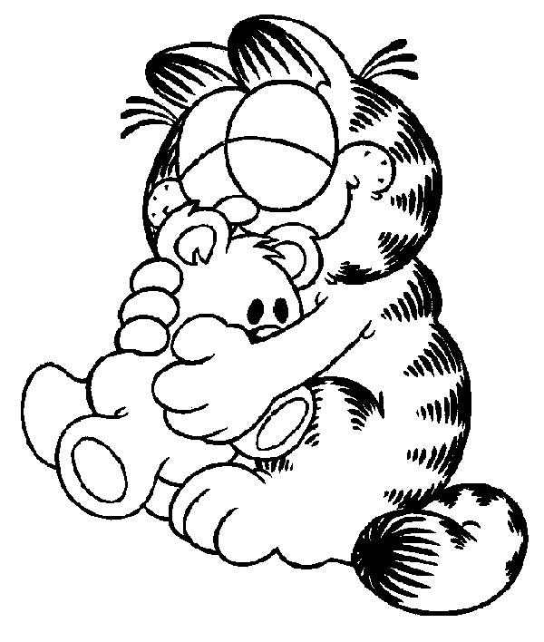 garfield and arlene coloring pages - photo #23