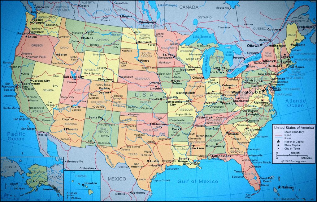 Mapa De Estados Unidos 2954