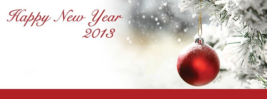 Happy New Year Snow Facebook Cover