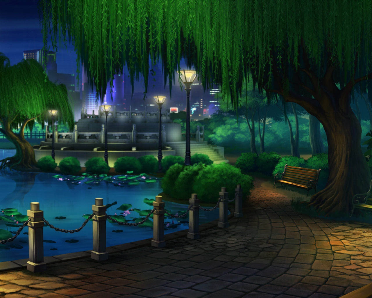 Flores De Loto En El Lago (Paseo Por El Parque De La Ciudad) 