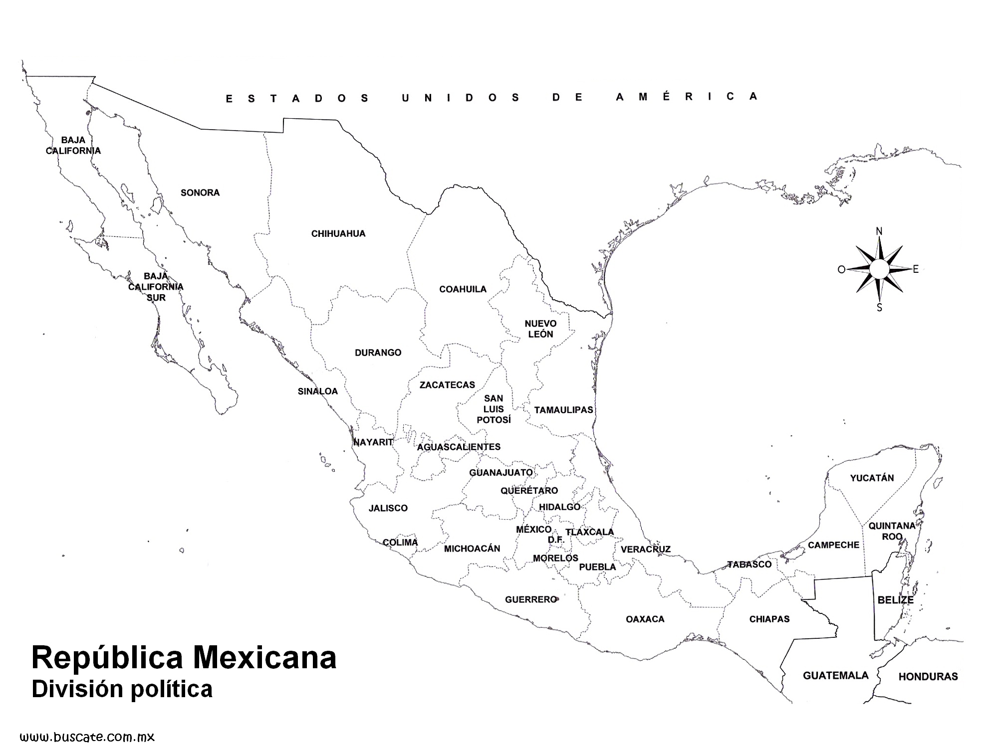Estados y capitales de México