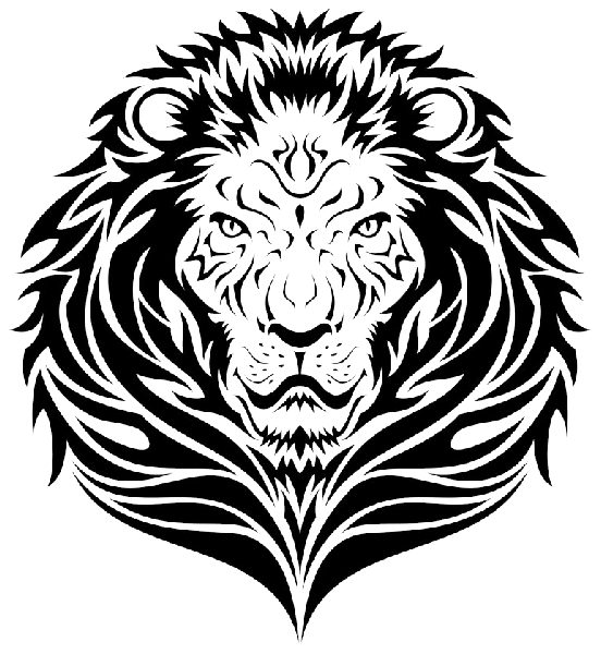 tribal-lion-face-tattoo-design