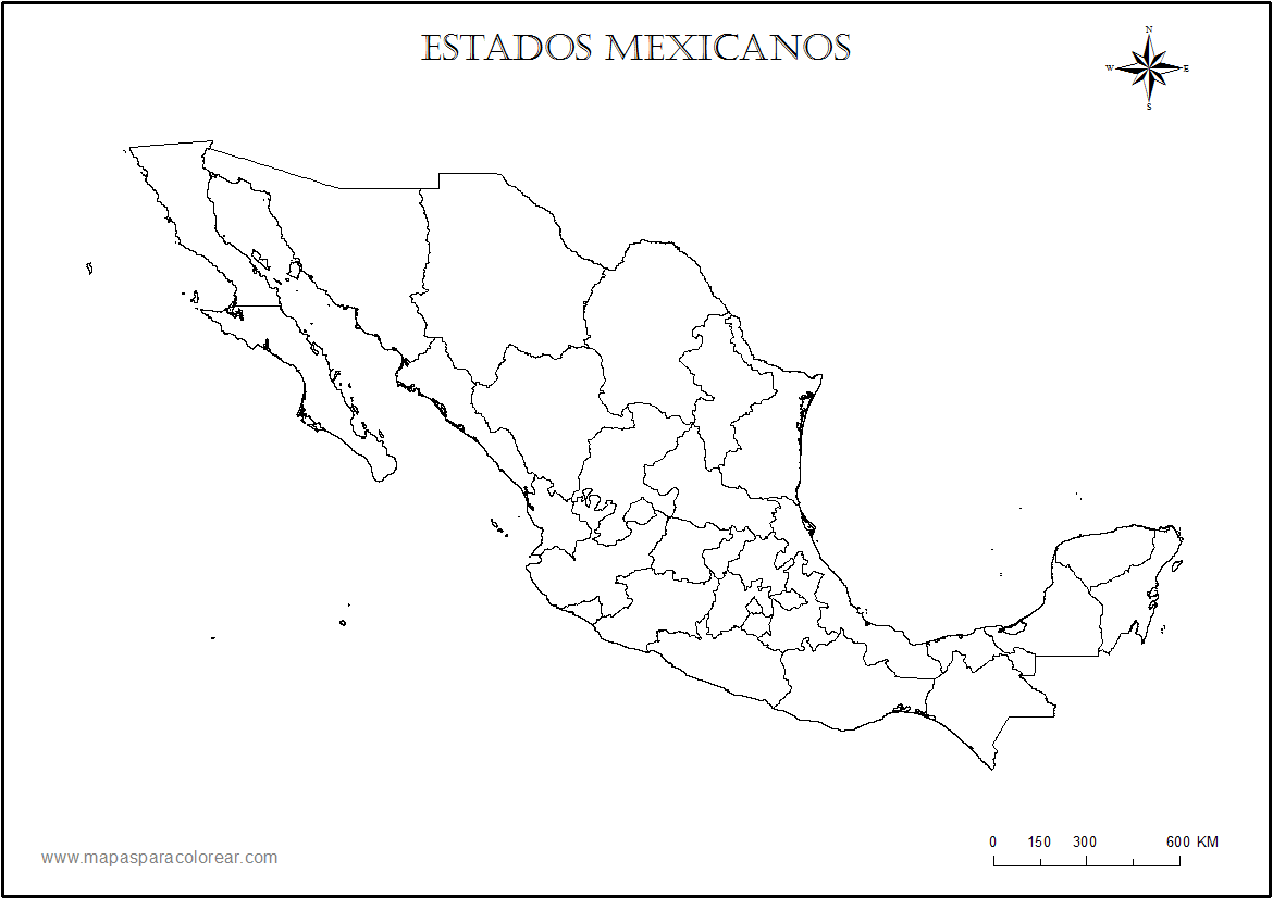mapa-mexicocolorear