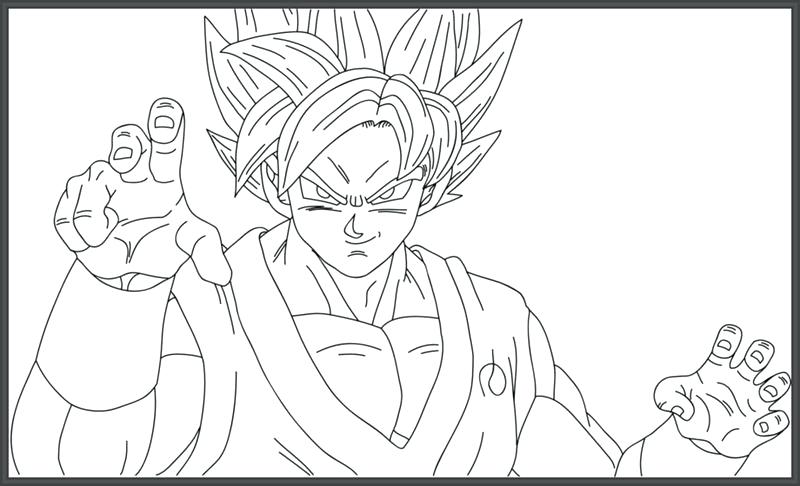 Imagenes De Goku Fase Dios Para Dibujar