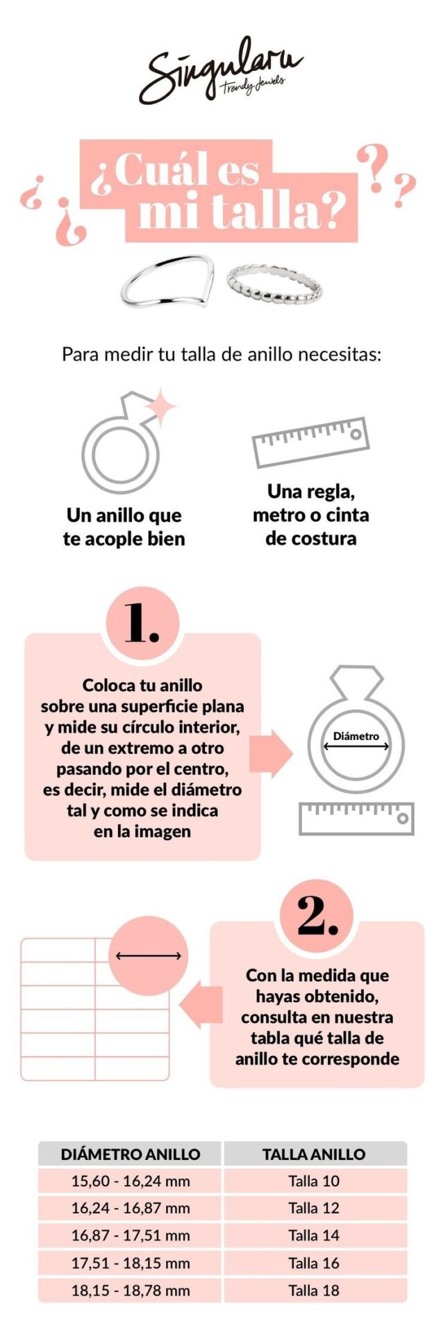 Cómo saber tu medida de anillo 