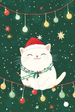 Wallpaper gatitos navideños