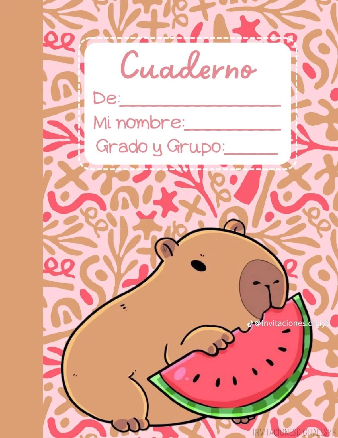 Portadas para cuadernos y etiquetas escolares de CAPIBARA - Imagenes ...