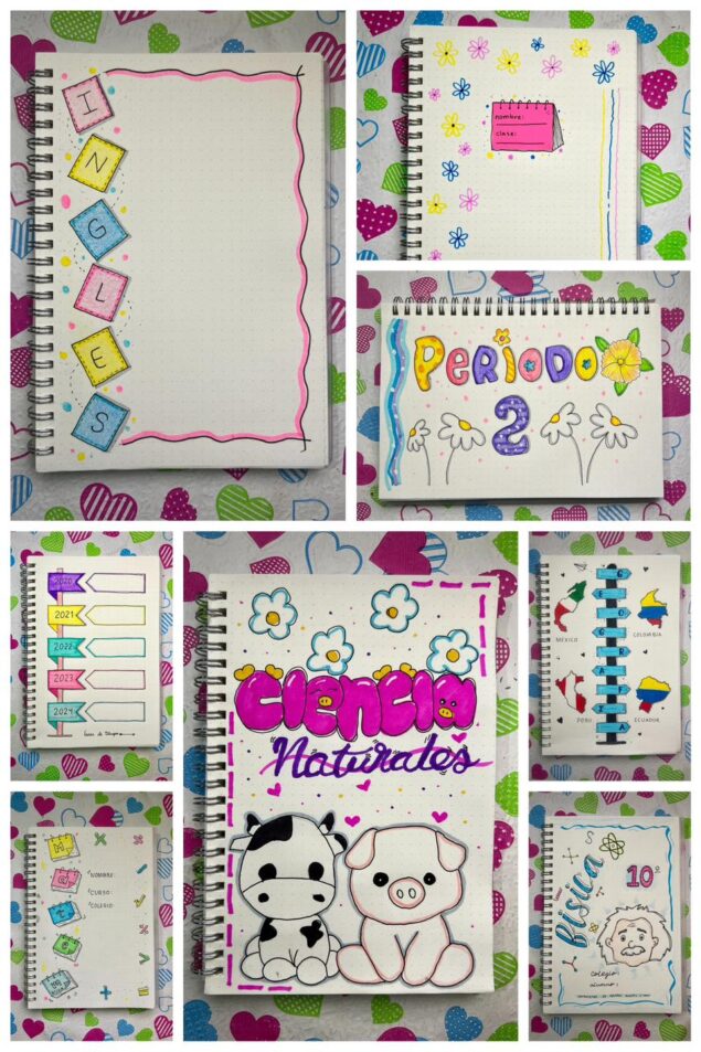 Márgenes con figuras para cuadernos 