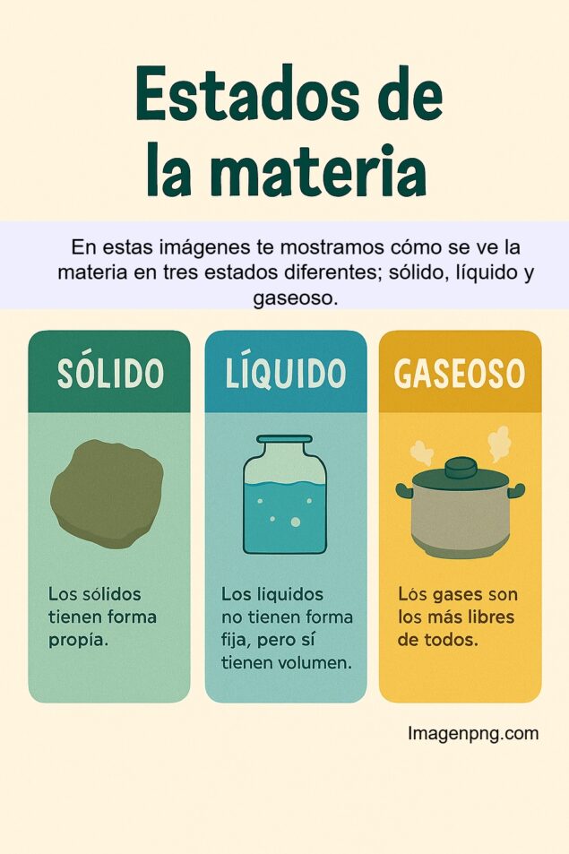 Estados de la materia en imágenes 
