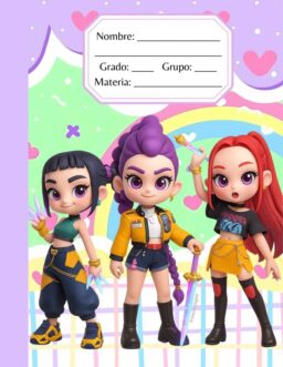 Etiquetas para cuadernos de las guerreras K-pop