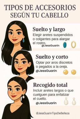 Cómo elegir accesorios según tu peinado y escote de ropa