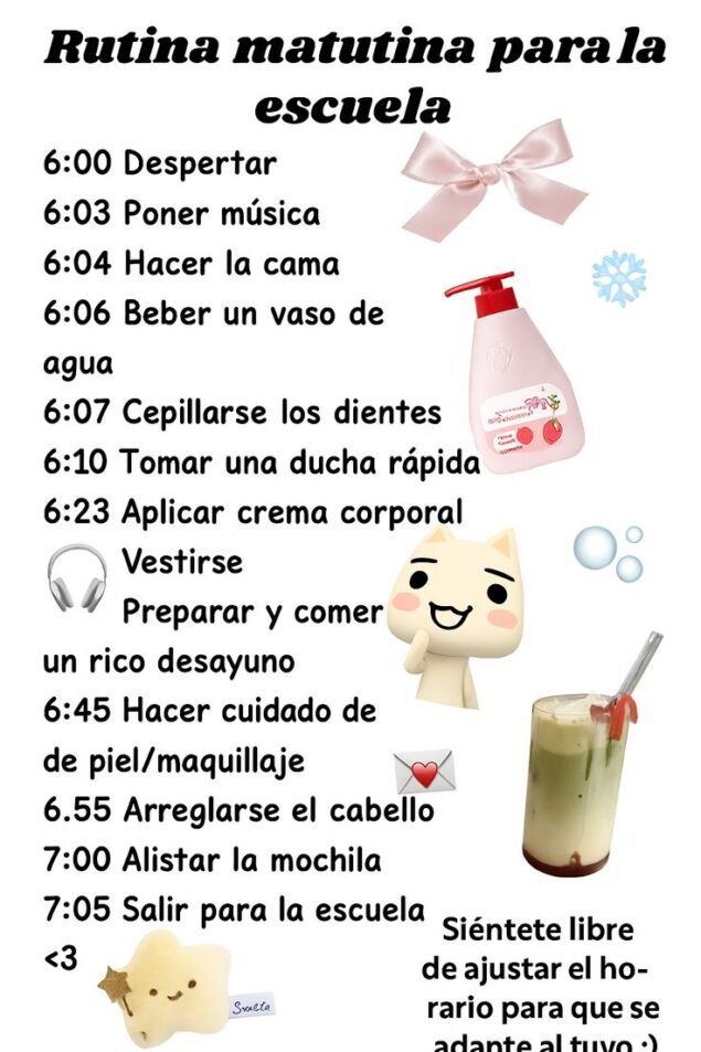 Rutina de regreso a clases 