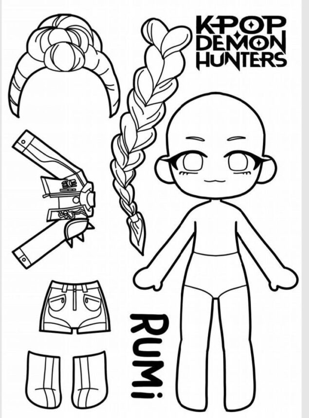 Recortables Demon Hunters K-pop 