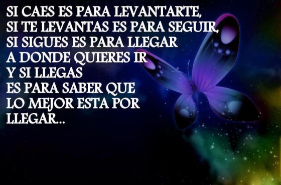 Si caes es para levantarte 