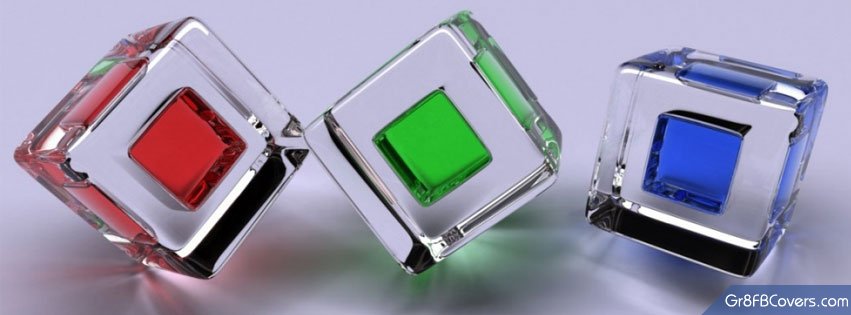 3d Cubes Facebook Cover 