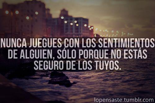 Jugar con los sentimientos 