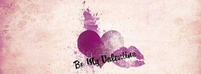 Be My Valentine Kiss Facebook Cover 