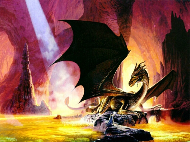 Fondo Dragon vs mage en Fondos de Pantalla 