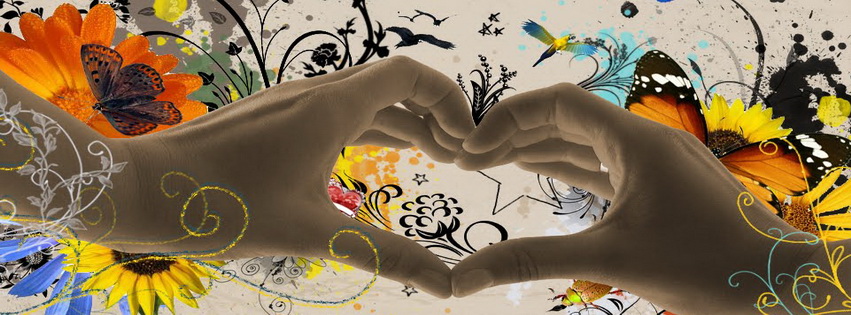 Heart Abstract Facebook Cover 