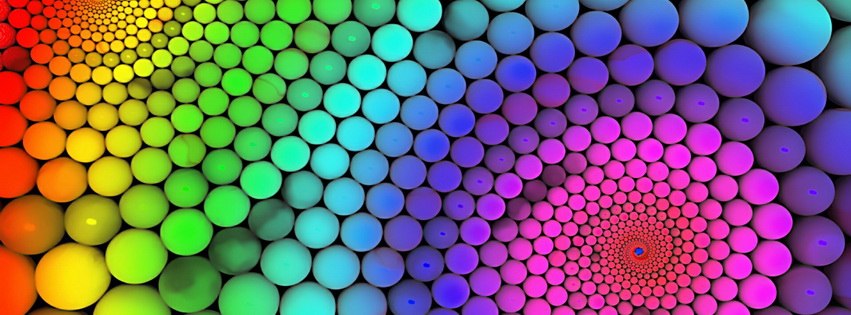 Rainbow Molecules Facebook Cover 