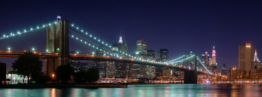 Brooklyn Bridge Panorama Facebook Cover 