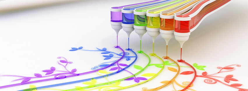 Drawn Flowers Facebook Cover 