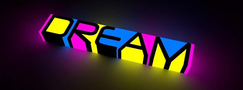 Dream Color Neon Facebook Cover