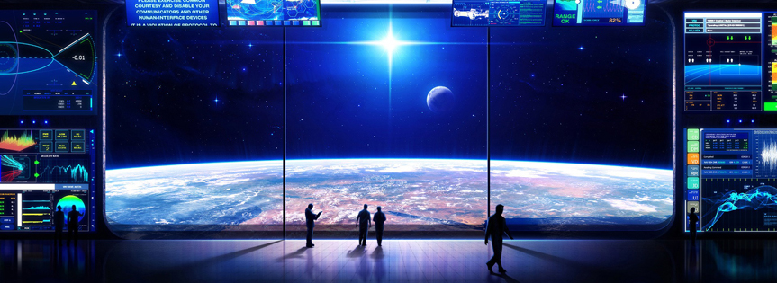 Earth And Moon Facebook Cover 