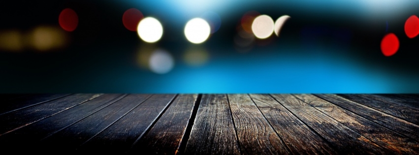 Evening Lights On Pier Facebook Cover 