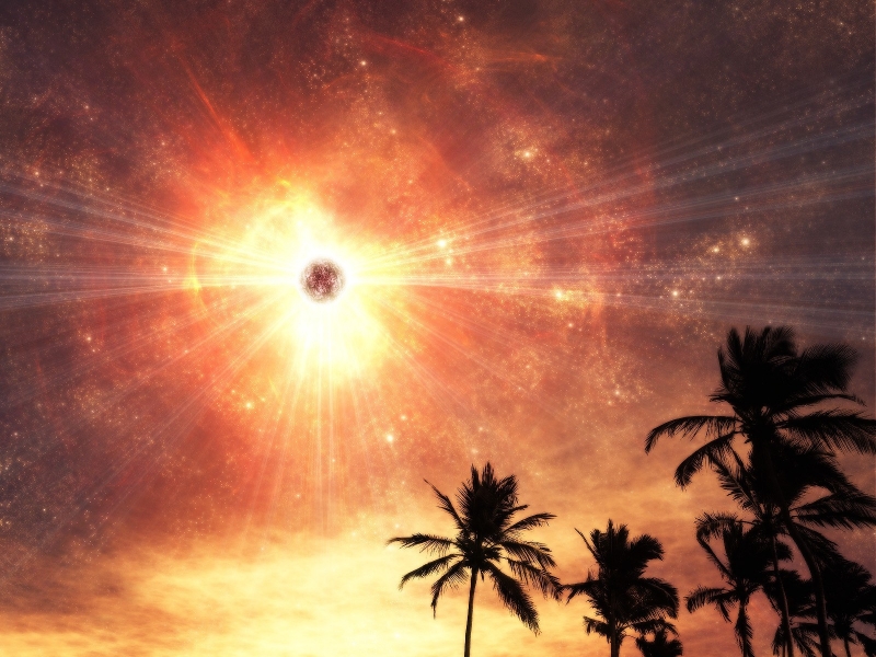 Fondo Extraño sol en Fondos de Pantalla 