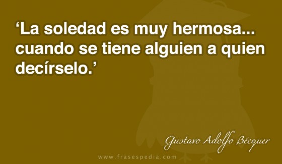 La soledad es hermosa 