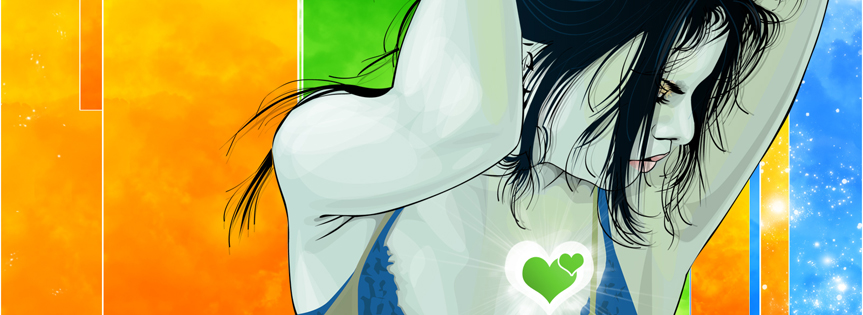 Green Heart Facebook Cover 