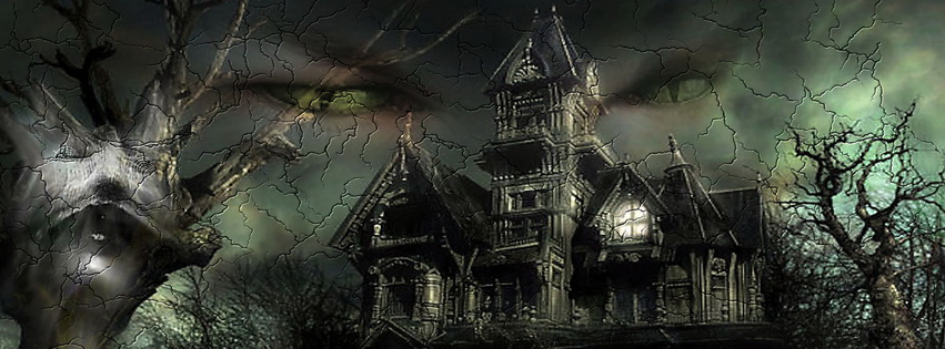 Halloween Mansion Facebook Cover 