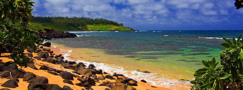 Hawaii Beach Shade Facebook Cover 