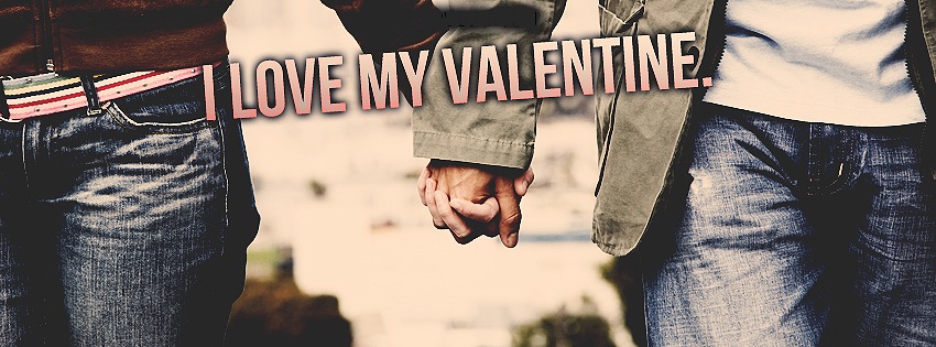 I Love My Valentine Facebook Cover 