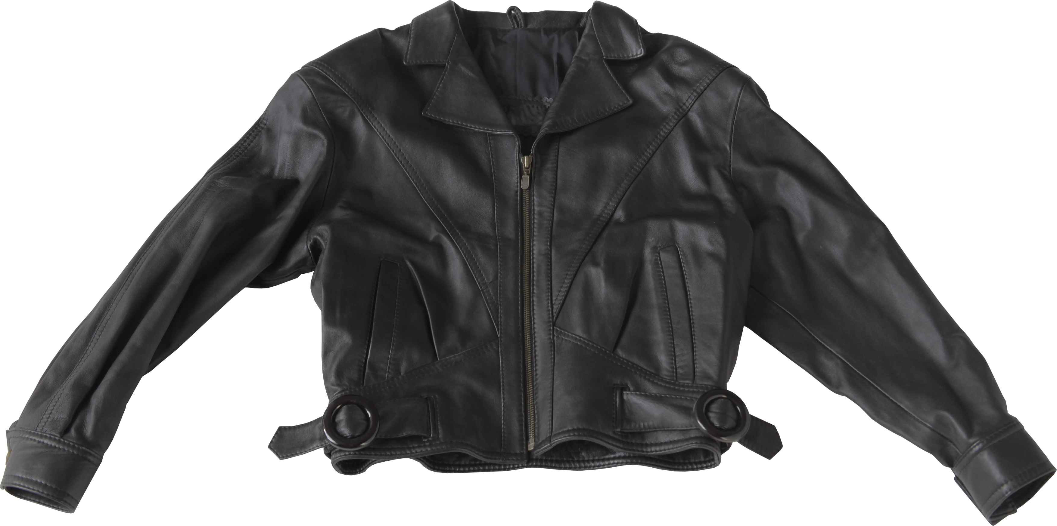 Black leather jacket PNG imagen 