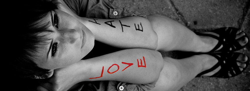 Love And Hate Thoughts Facebook Cover 