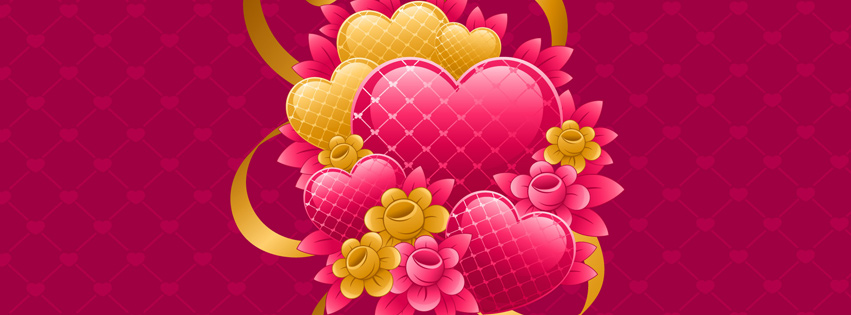 Love Hearts Facebook Cover 