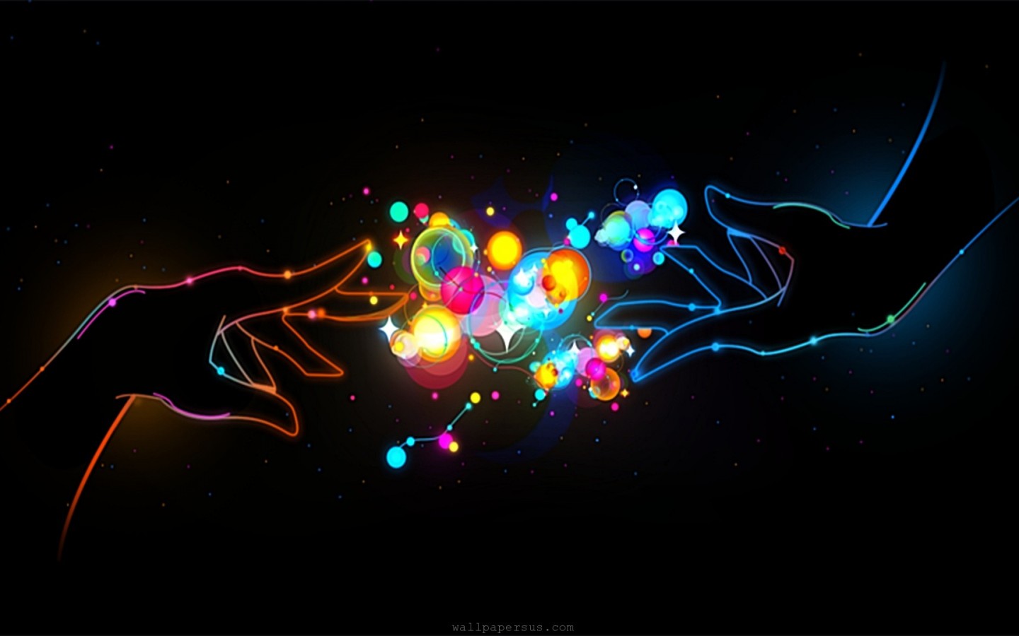 Fondo Manos y colores en Fondos de Pantalla 