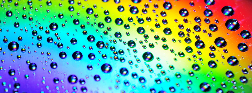 Rainbow Drops Facebook Cover 