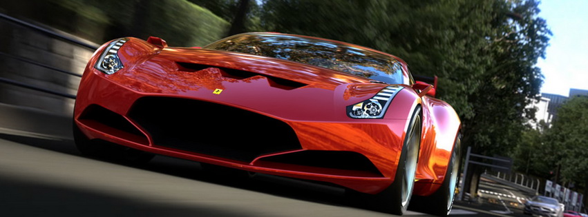 Red Ferrari Hd Facebook Cover 