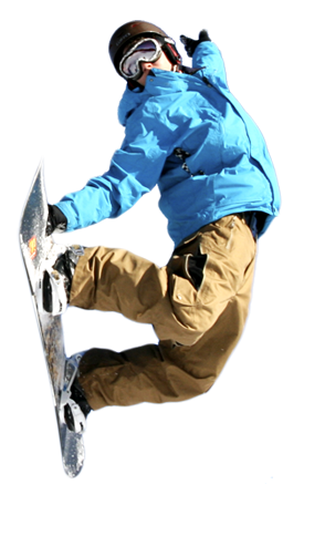 Man on snowboard PNG imagen 