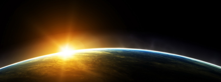 Sunrise From Space Facebook Cover 