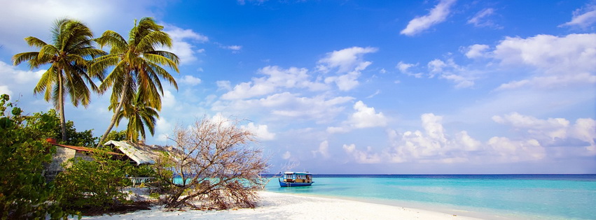 Tropical Beach Side Facebook Cover 