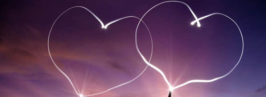 Two Hearts In The Sky Facebook Cover 