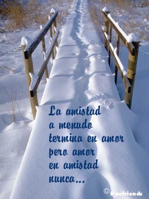 La amistad termina en amor 