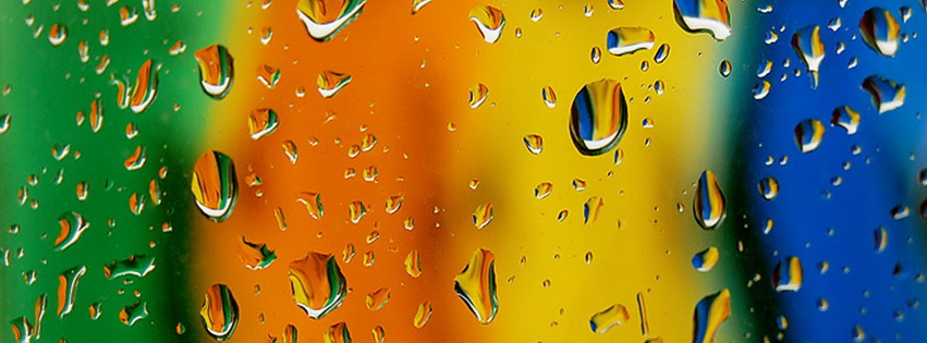 Water Droplets Facebook Cover 