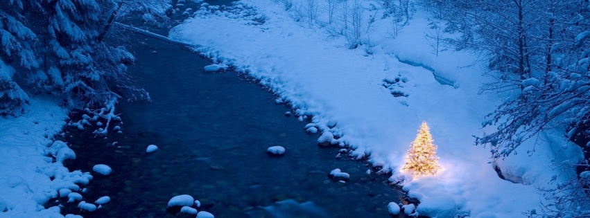 X Mas Time River Facebook Cover 